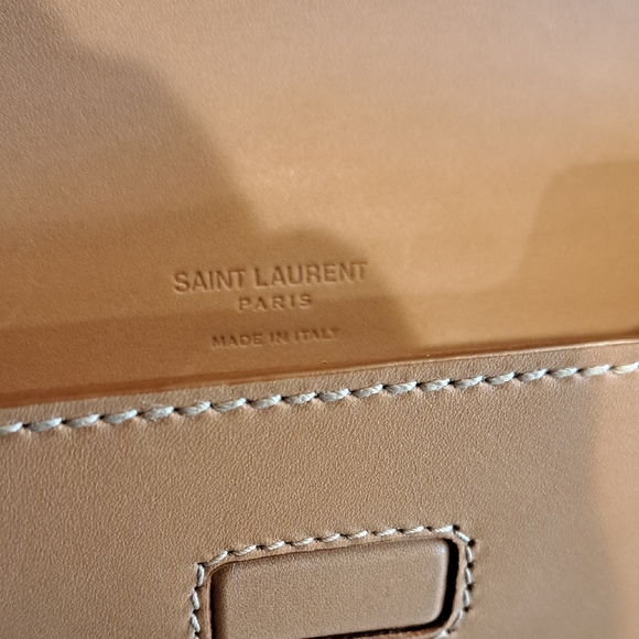 NIB Saint Laurent Camel Leather Strapped Sunglass Case - Picture 14 of 16